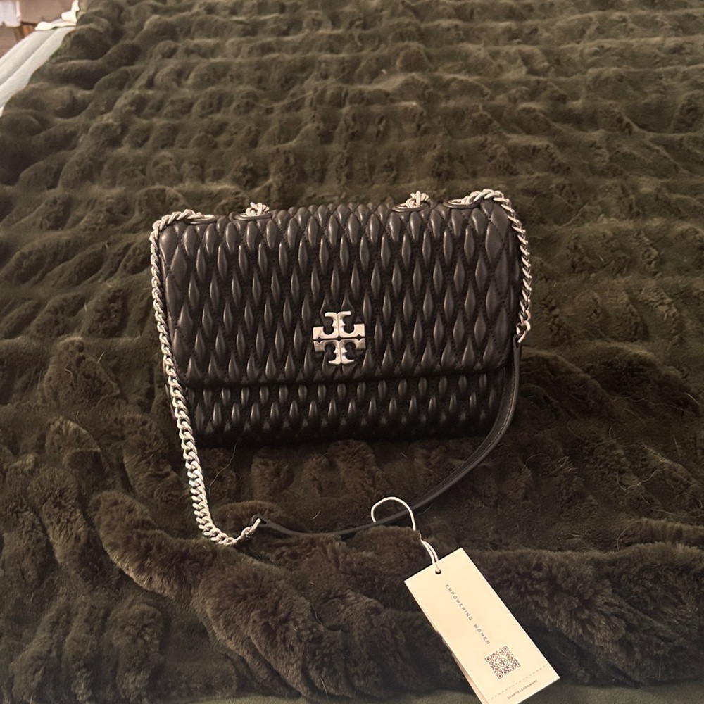Tory Burch Black Quilted Crossbody Bag